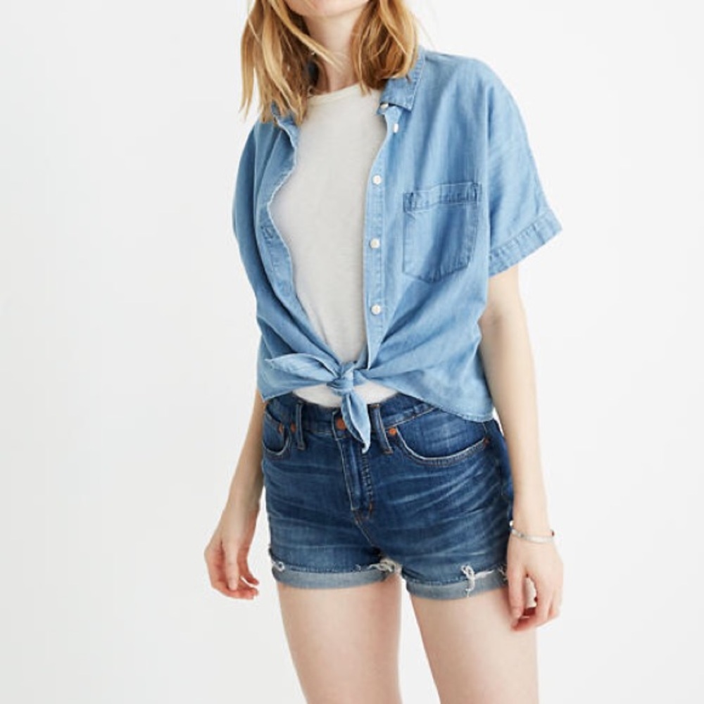 M a d e w e l l • Denim cutoff shorts